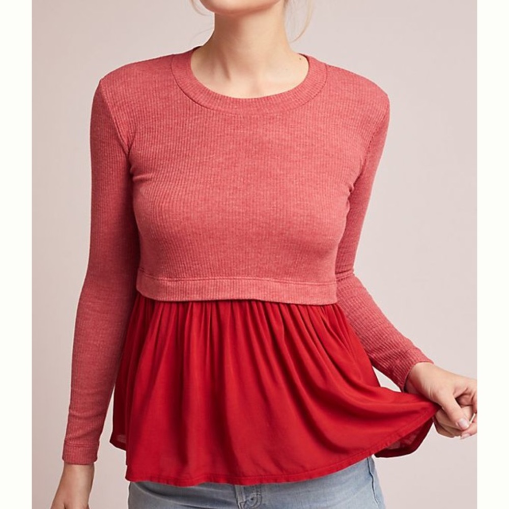 Anthropologie peplum top